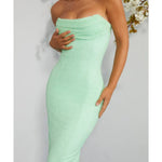 Palermo Embellished Bandeau Cowl Neck Maxi Dress - Endless - UAE Rental and Resale for Women's Fashion