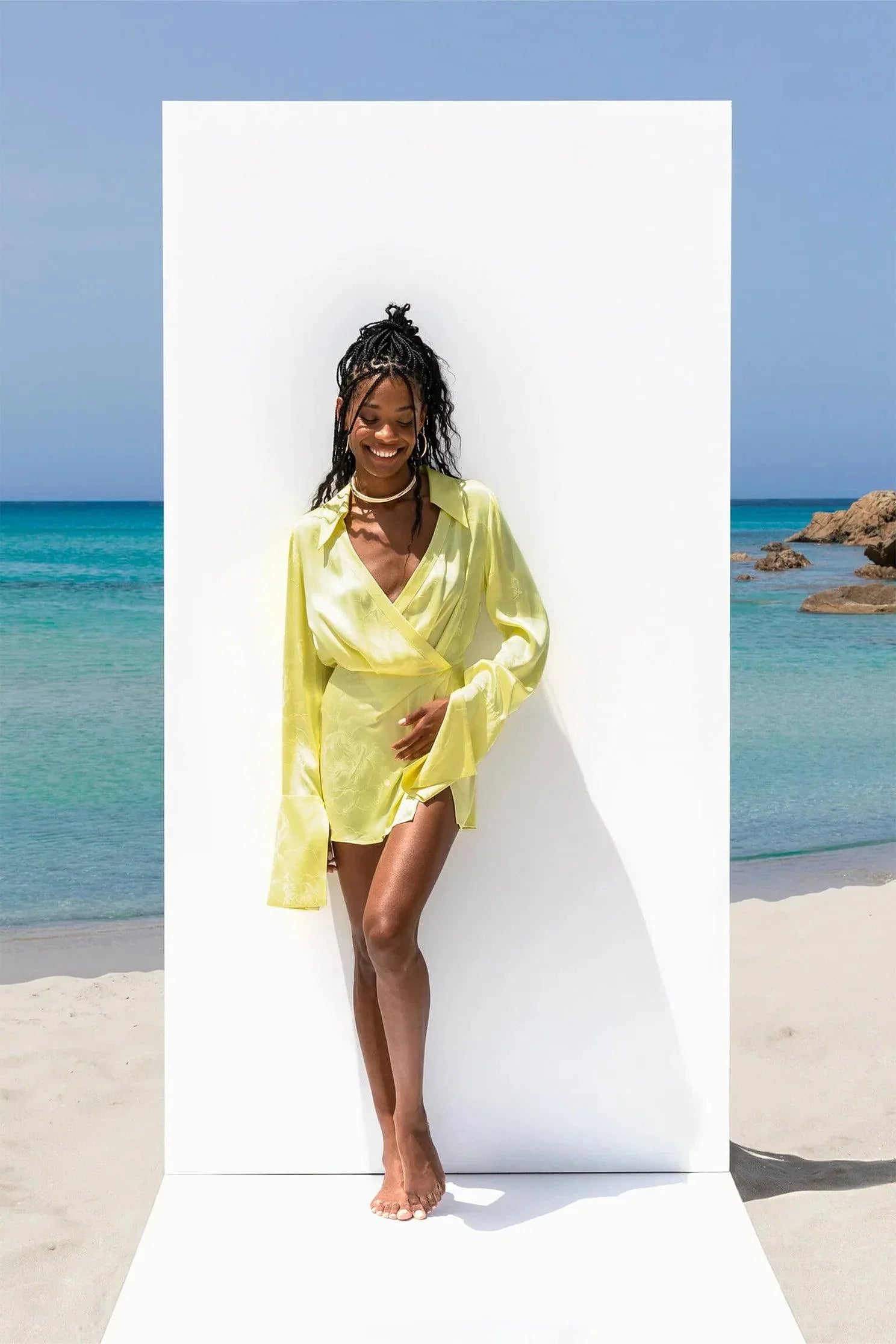 Paloma Dress Lemon - Endless - UAE Rental and Resale for Women's Fashion