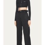 Paperbag Straight-Leg Wool Pants - Endless - UAE Rental and Resale for Women's Fashion