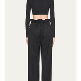 Paperbag Straight-Leg Wool Pants - Endless - UAE Rental and Resale for Women's Fashion