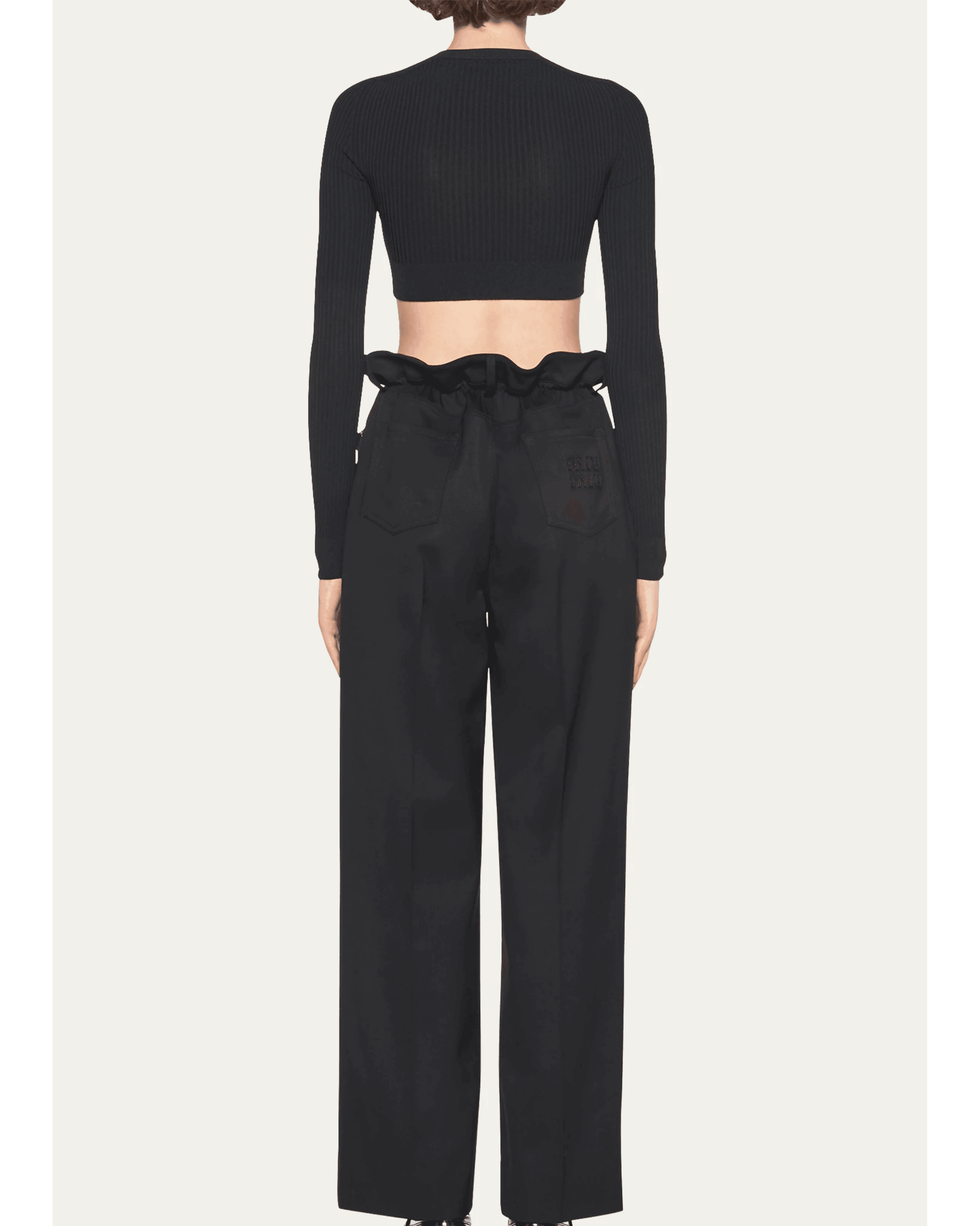 Paperbag Straight-Leg Wool Pants - Endless - UAE Rental and Resale for Women's Fashion