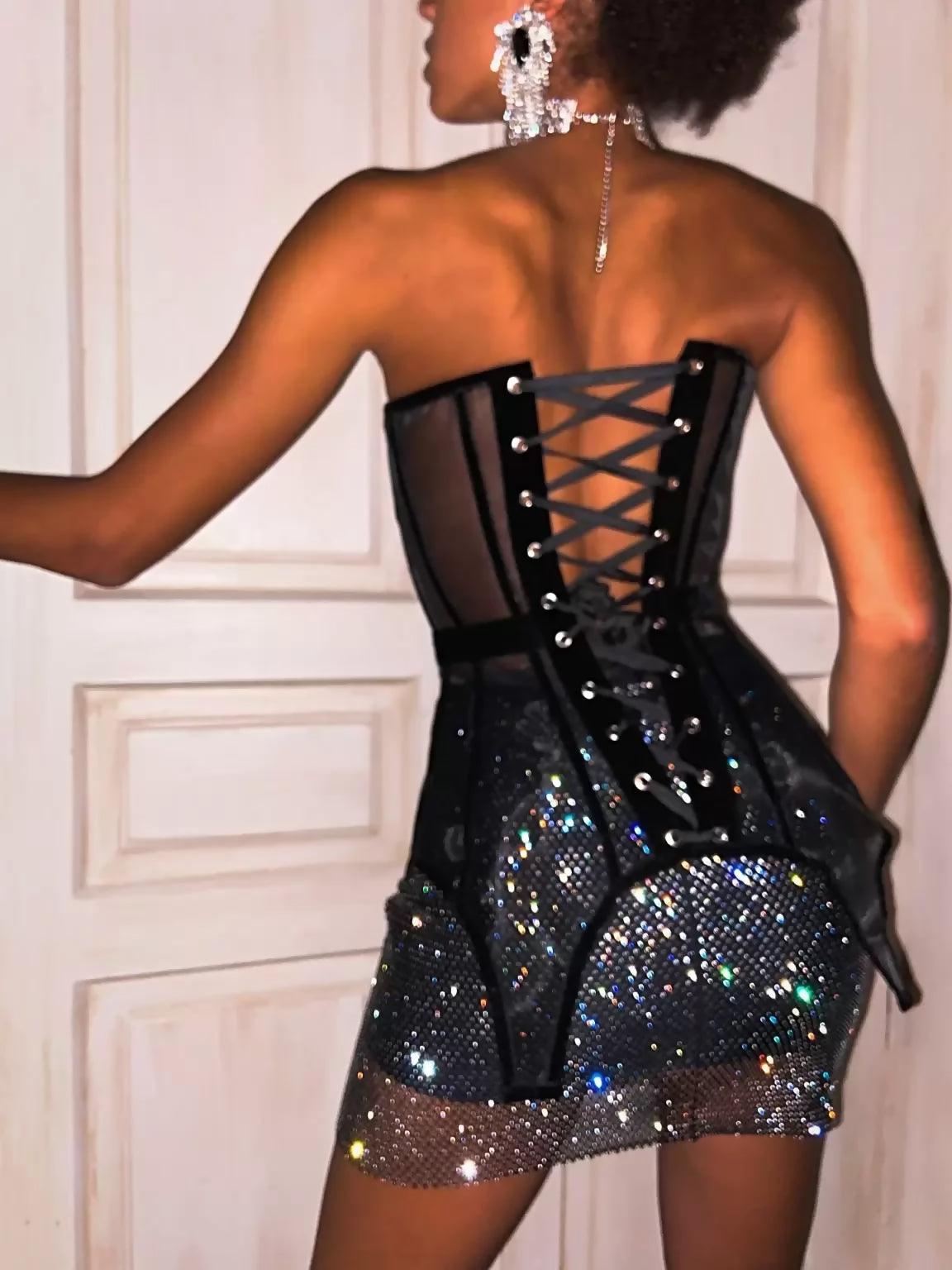 Paris Corset Basque in Sheer Mesh - Endless - UAE Rental and Resale for Women's Fashion