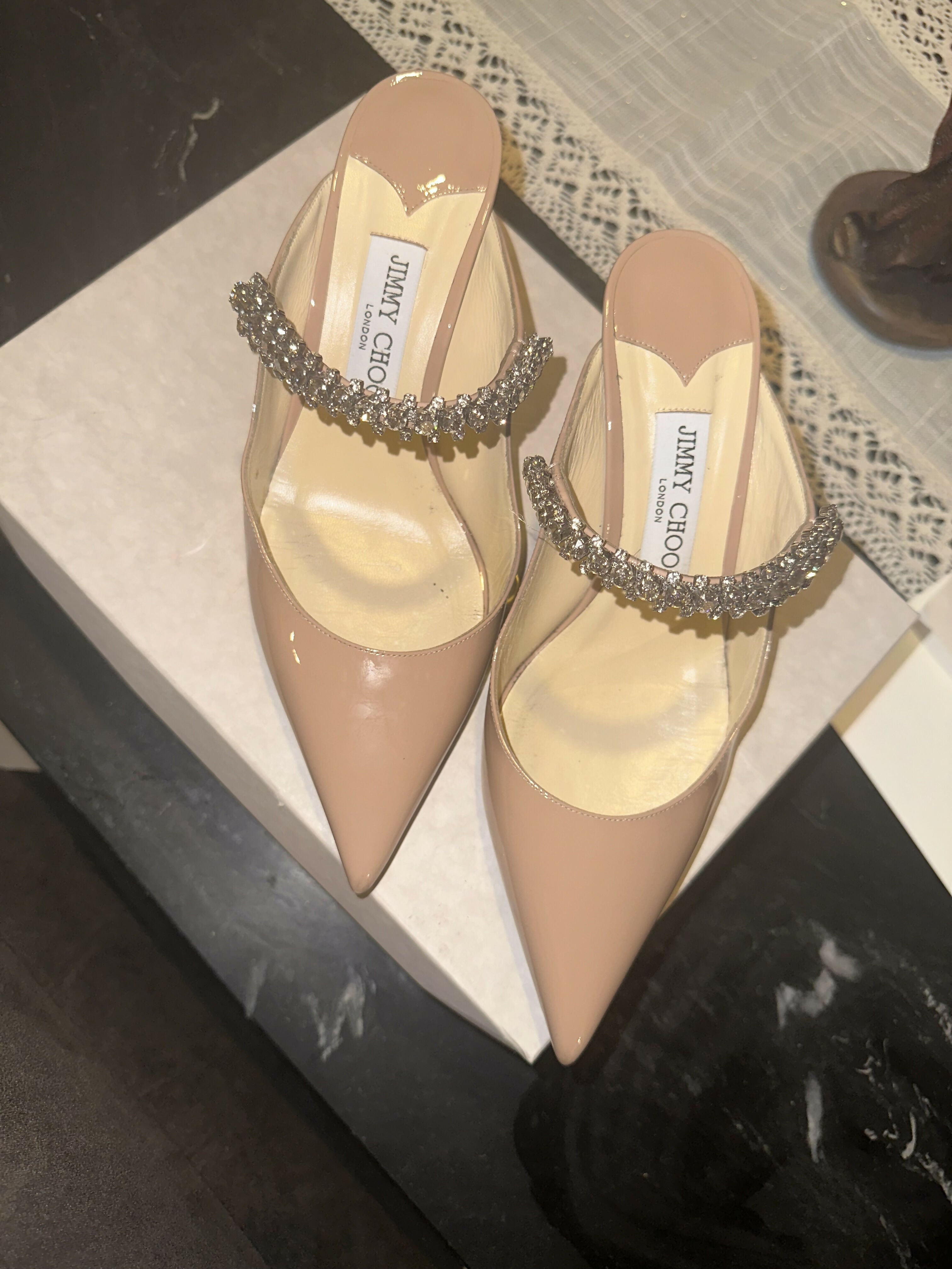Patent Crystal Bing 65 Pumps - Endless - UAE Rental and Resale for Women's Fashion