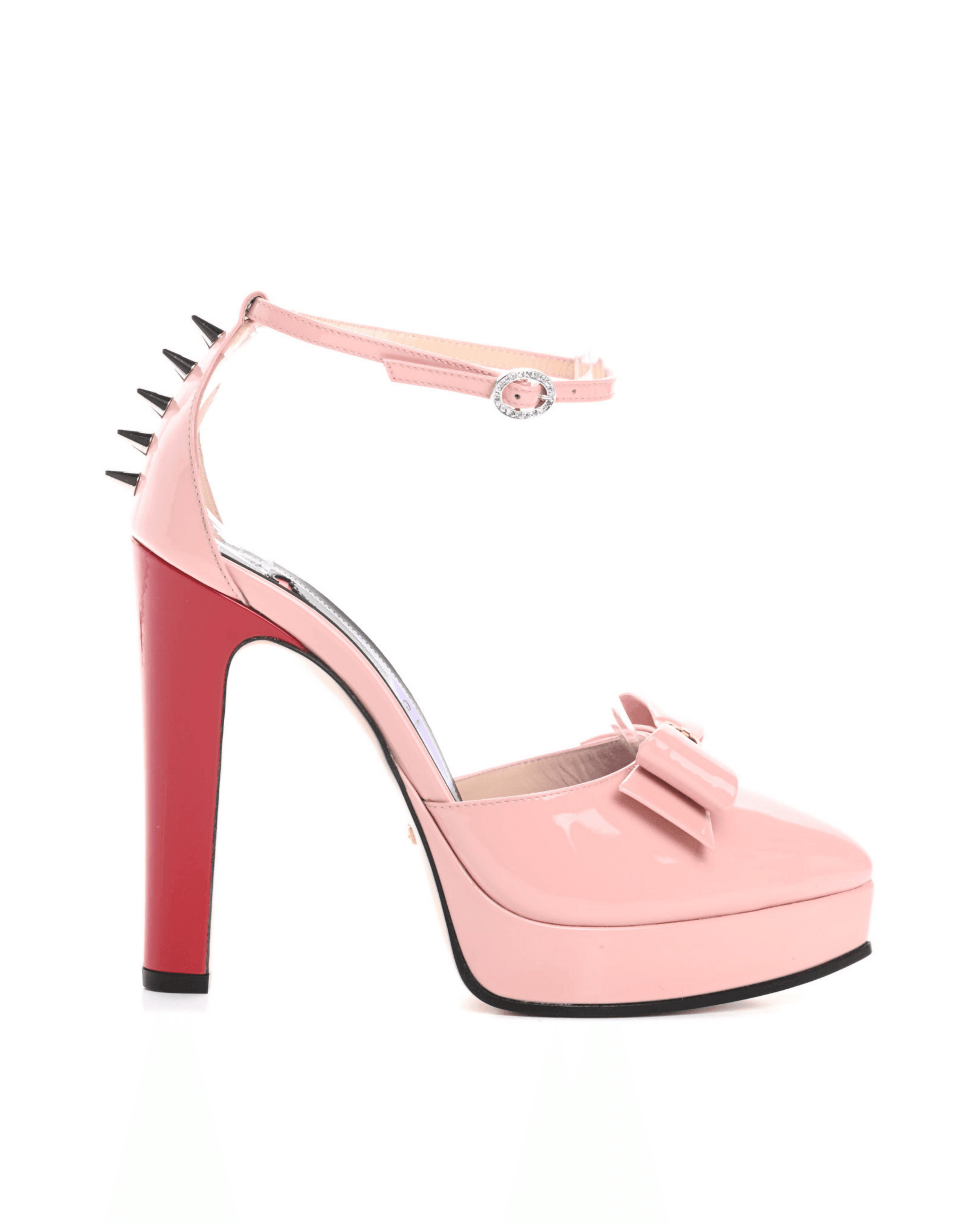 Patent Crystal GG Bow Sadie Spike Ankle Strap d'Orsay Platform High Heel Pumps - Endless - UAE Rental and Resale for Women's Fashion