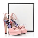 Patent Crystal GG Bow Sadie Spike Ankle Strap d'Orsay Platform High Heel Pumps - Endless - UAE Rental and Resale for Women's Fashion