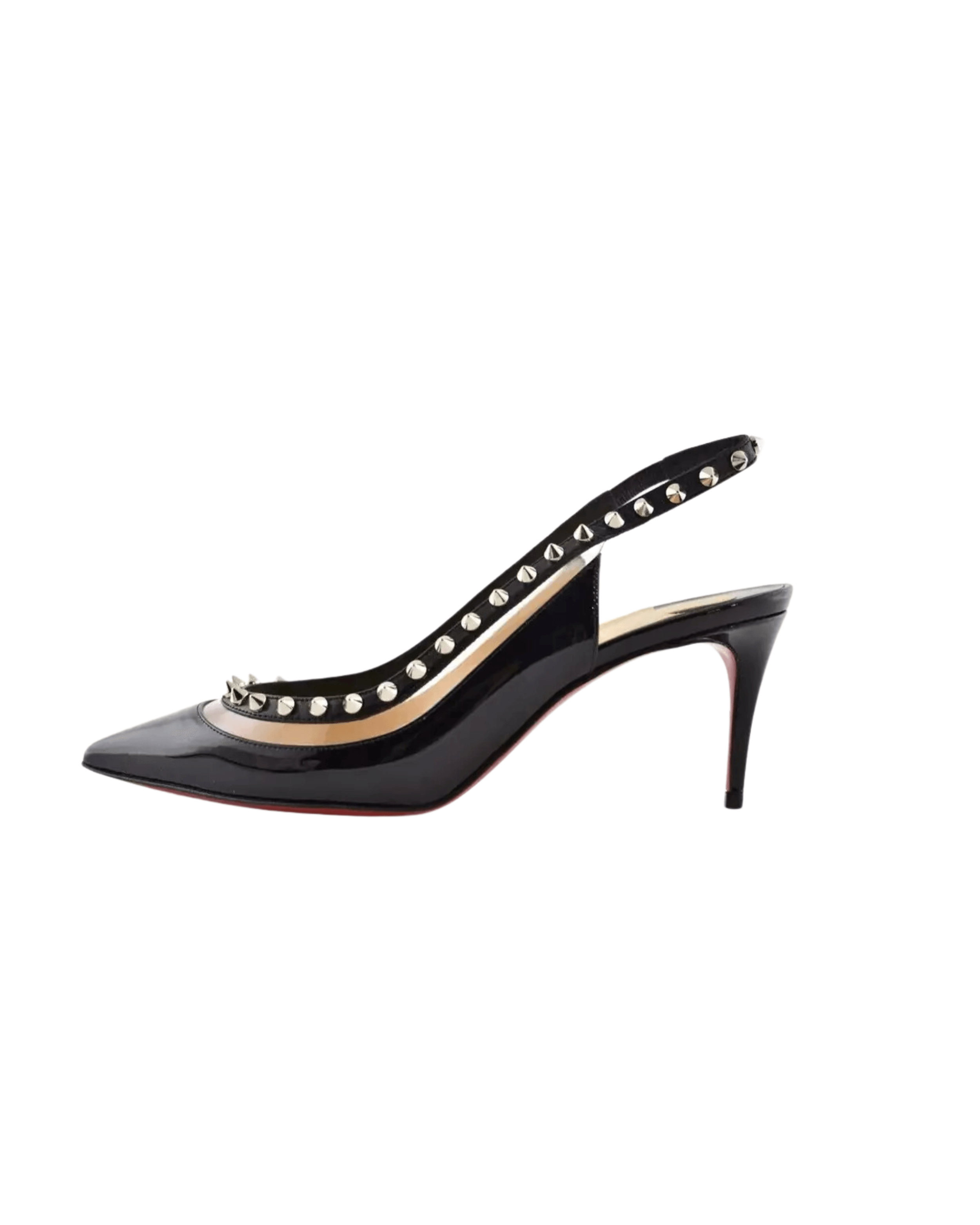 Patent Leather and Spike Slingback Pumps - Endless - UAE Rental and Resale for Women's Fashion