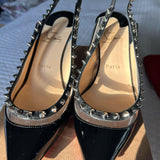 Patent Leather and Spike Slingback Pumps - Endless - UAE Rental and Resale for Women's Fashion