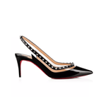 Patent Leather and Spike Slingback Pumps - Endless - UAE Rental and Resale for Women's Fashion