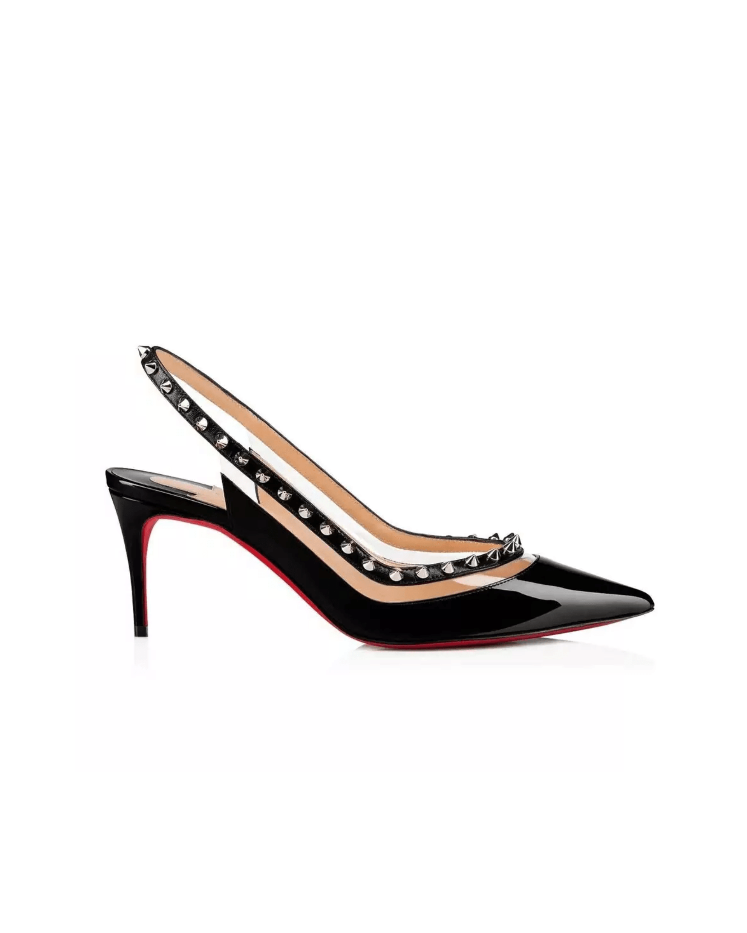 Patent Leather and Spike Slingback Pumps - Endless - UAE Rental and Resale for Women's Fashion