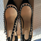 Patent Leather and Spike Slingback Pumps - Endless - UAE Rental and Resale for Women's Fashion