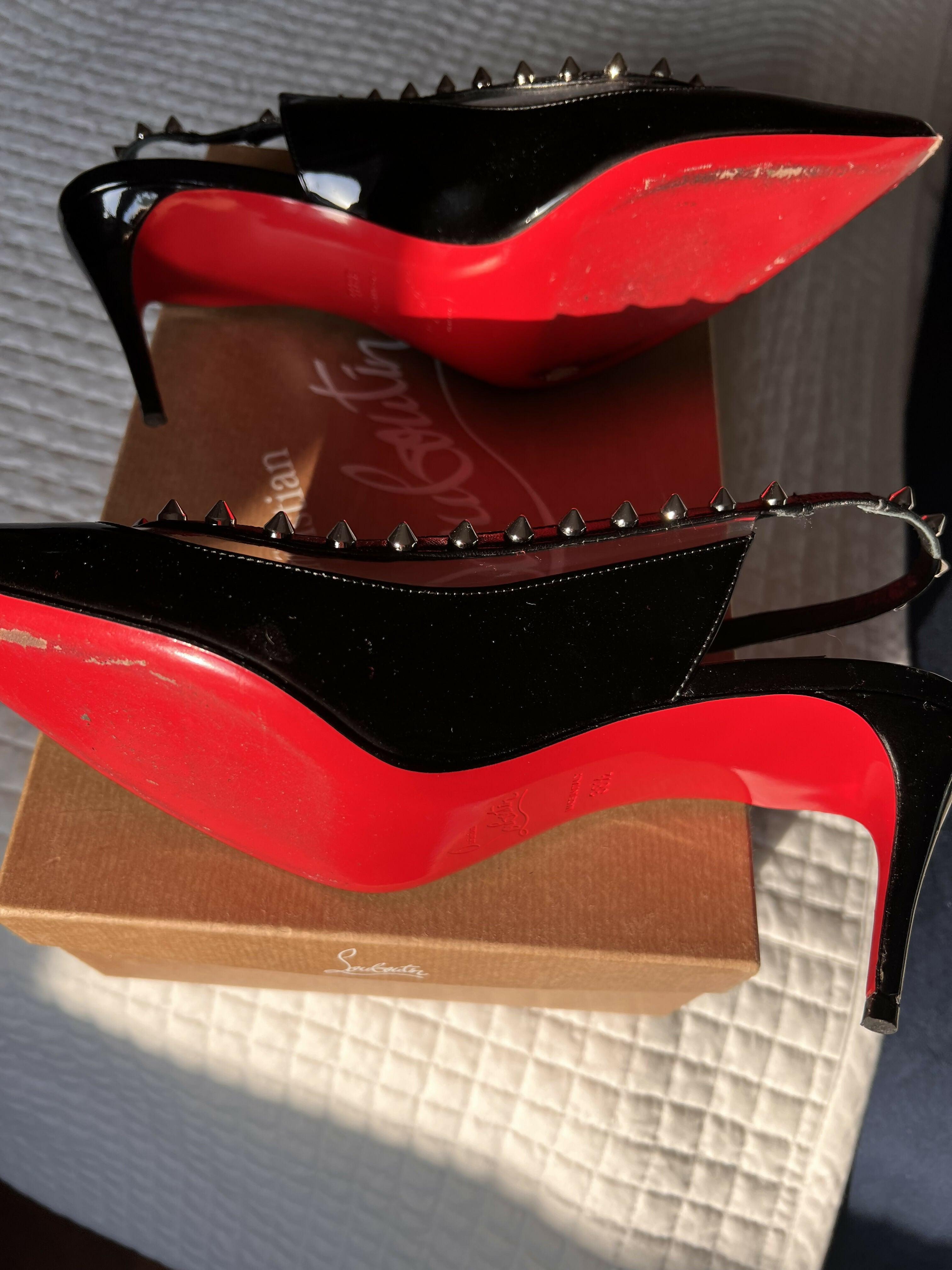 Patent Leather and Spike Slingback Pumps - Endless - UAE Rental and Resale for Women's Fashion