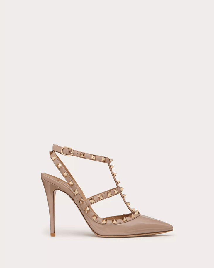 Patent Rockstud Caged Pump 100mm - Endless - UAE Rental and Resale for Women's Fashion