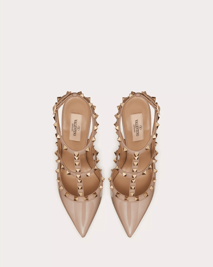 Patent Rockstud Caged Pump 100mm - Endless - UAE Rental and Resale for Women's Fashion