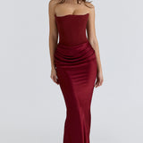 Persephone Strapless Corset Maxi Dress