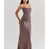 Persephone Smoke Strapless Corset Maxi Dress - Endless - UAE Rental and Resale for Women's Fashion