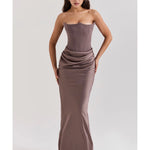 Persephone Smoke Strapless Corset Maxi Dress - Endless - UAE Rental and Resale for Women's Fashion