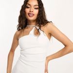 Petite Asymmetrical Diamante Teardop Midi Dress - Endless - UAE Rental and Resale for Women's Fashion