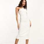 Petite Asymmetrical Diamante Teardop Midi Dress - Endless - UAE Rental and Resale for Women's Fashion