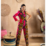 Pink Batik Power Suit Co-ord Set - Endless - UAE Rental and Resale for Women's Fashion