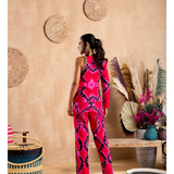 Pink Batik Power Suit Co-ord Set - Endless - UAE Rental and Resale for Women's Fashion