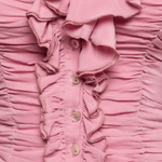 Pink Chiffon Ruffled Collar Ruched - Endless - UAE Rental and Resale for Women's Fashion