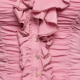 Pink Chiffon Ruffled Collar Ruched - Endless - UAE Rental and Resale for Women's Fashion