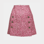Pink Jacquard Button-embellished Mini Skirt - Endless - UAE Rental and Resale for Women's Fashion