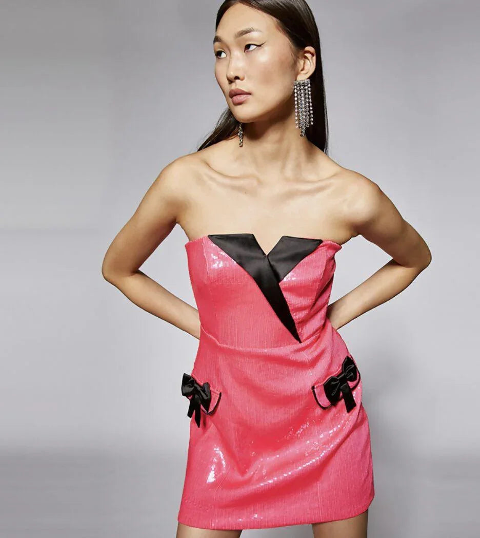 Pink Sequin Mini Dress - Endless - UAE Rental and Resale for Women's Fashion