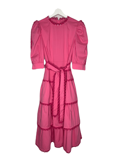 Pink Tiered Azucena Midi Dress - Endless