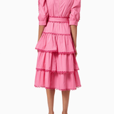 Pink Tiered Azucena Midi Dress - Endless - UAE Rental and Resale for Women's Fashion