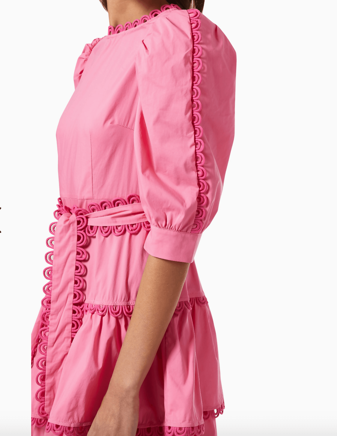 Pink Tiered Azucena Midi Dress - Endless - UAE Rental and Resale for Women's Fashion