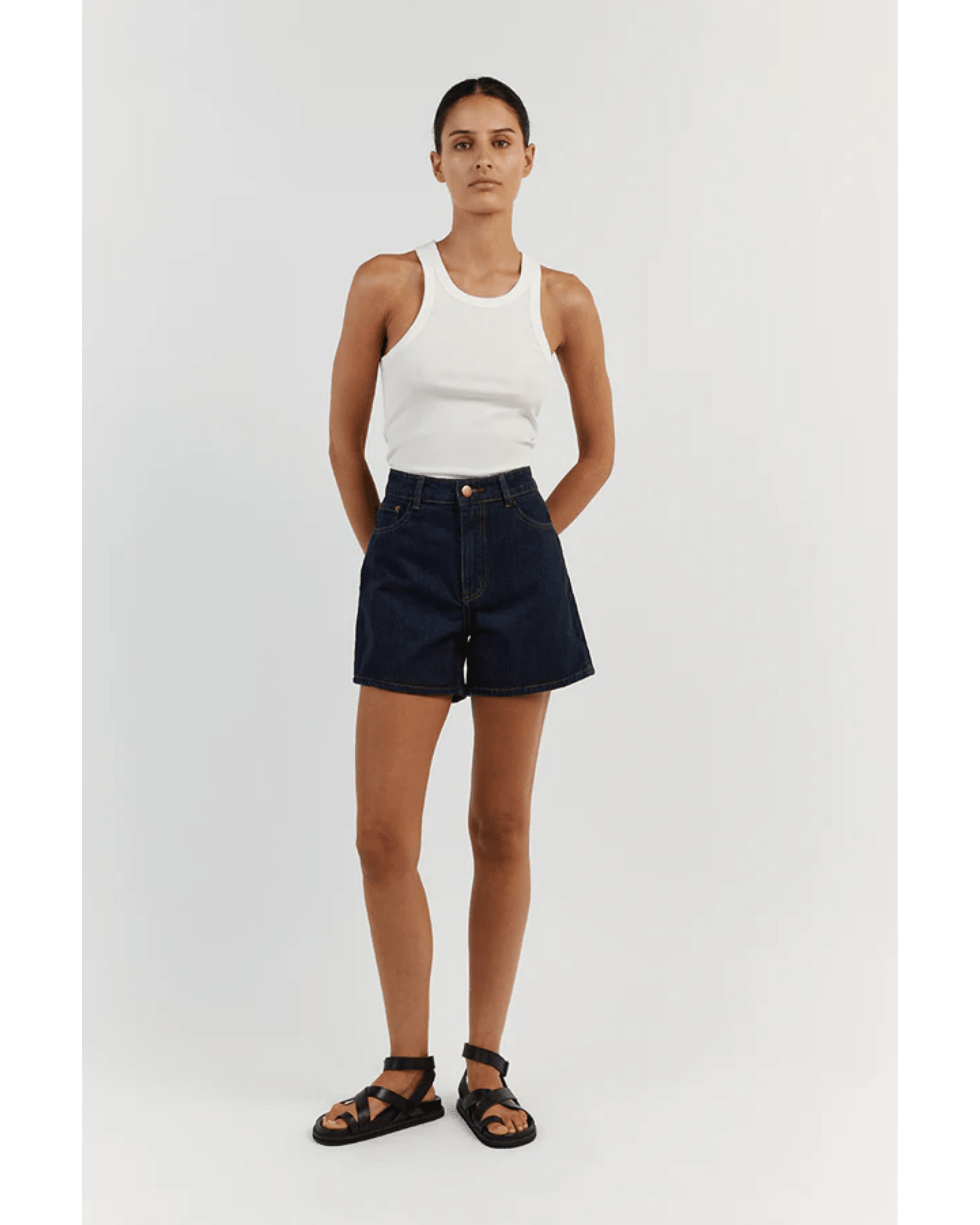 Piper Indigo Denim Shorts - Endless - UAE Rental and Resale for Women's Fashion