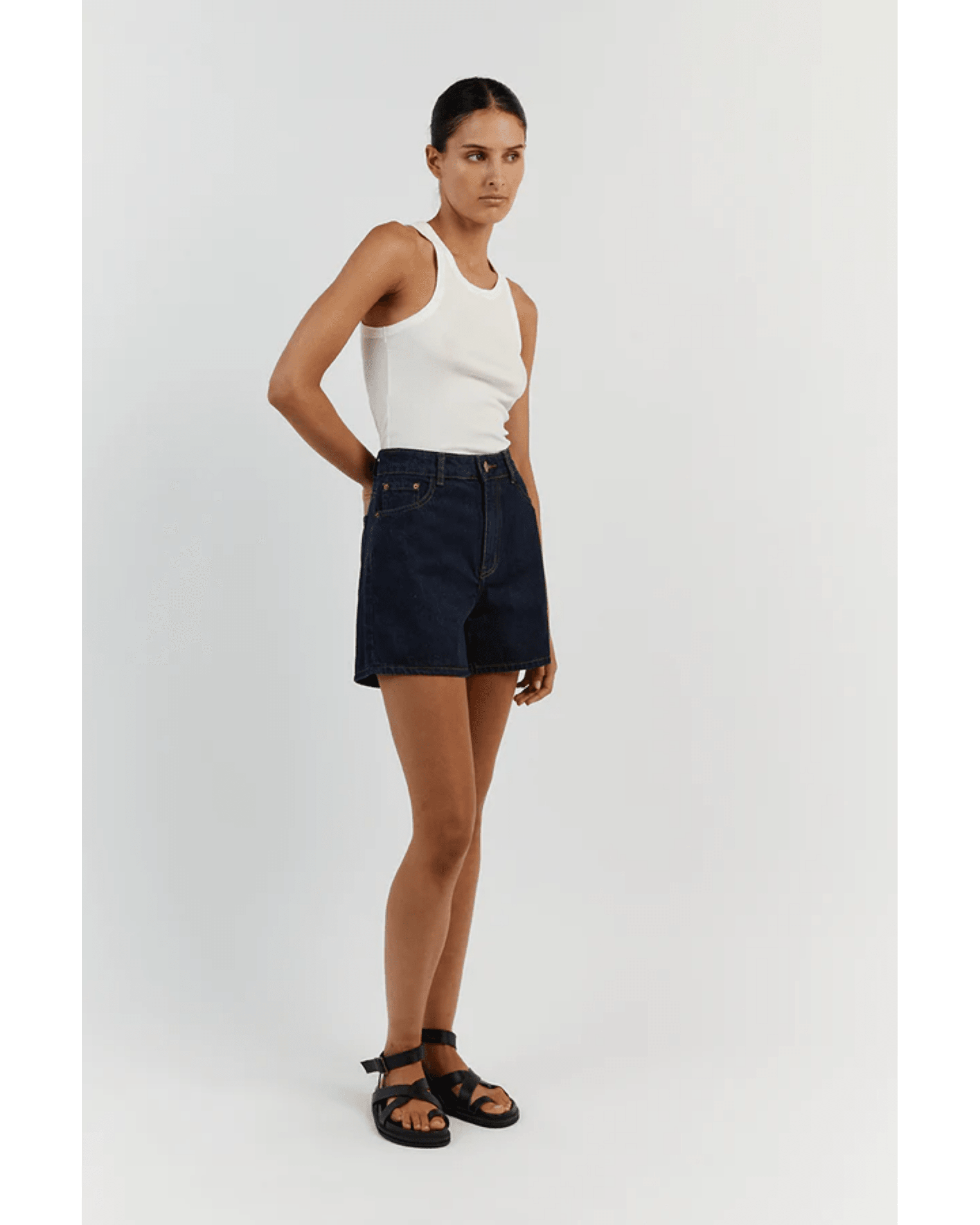 Piper Indigo Denim Shorts - Endless - UAE Rental and Resale for Women's Fashion