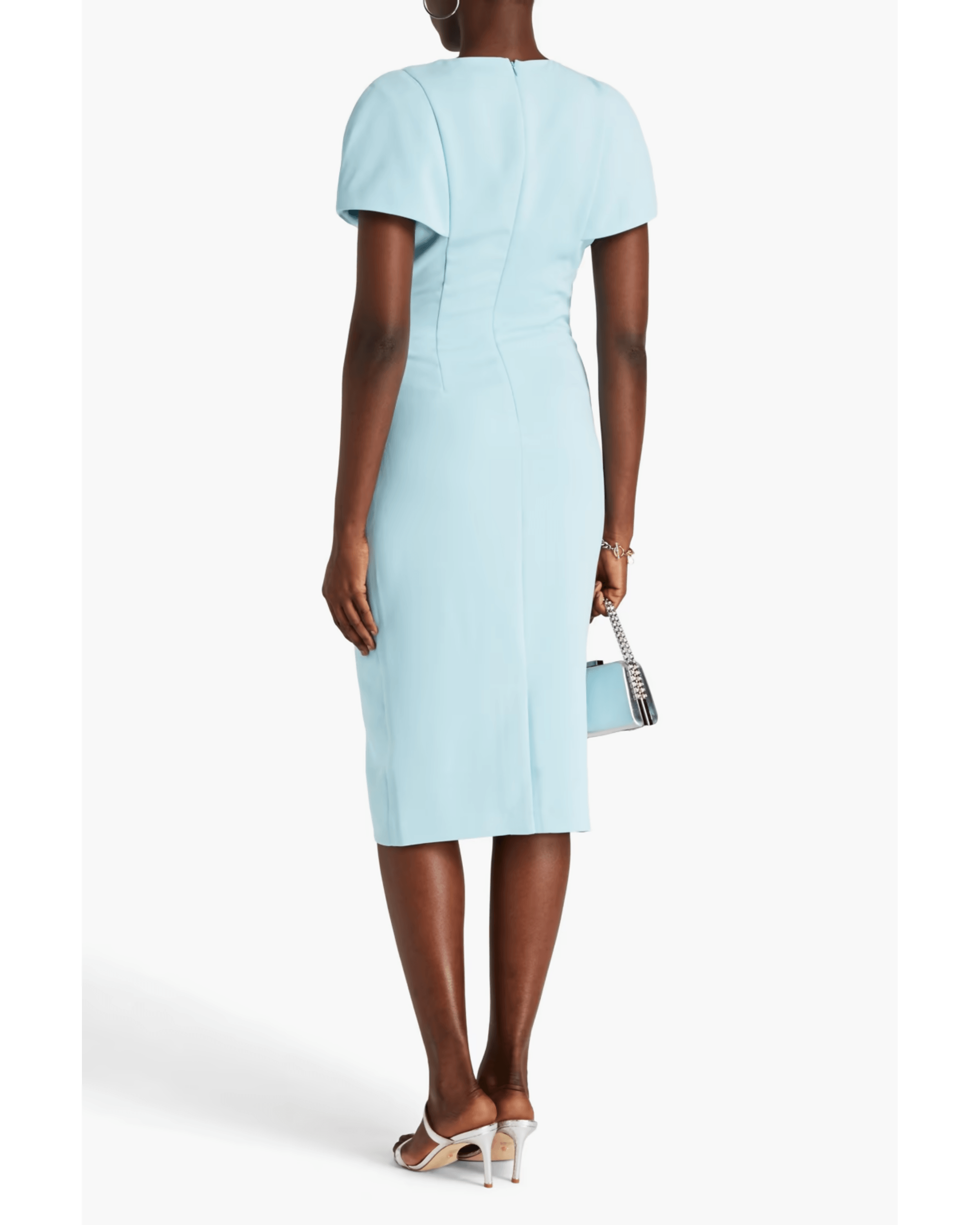 Pleated Crepe Midi Dress - Endless - UAE Rental and Resale for Women's Fashion