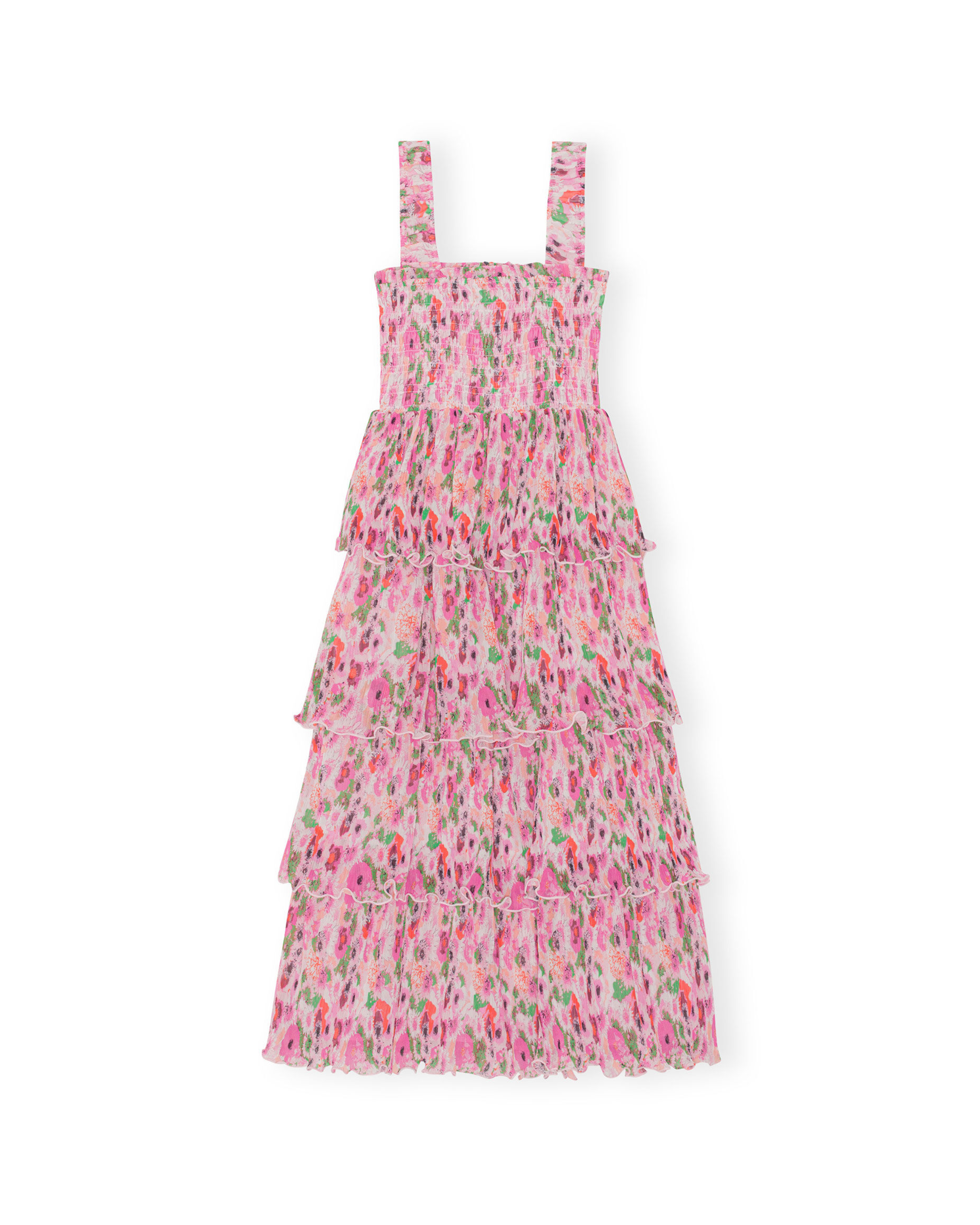 Pleated Georgette Smock Midi Dress - Endless - UAE Rental and Resale for Women's Fashion