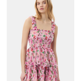 Pleated Georgette Smock Midi Dress - Endless - UAE Rental and Resale for Women's Fashion