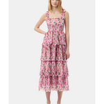 Pleated Georgette Smock Midi Dress - Endless - UAE Rental and Resale for Women's Fashion