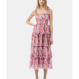 Pleated Georgette Smock Midi Dress - Endless - UAE Rental and Resale for Women's Fashion