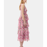 Pleated Georgette Smock Midi Dress - Endless - UAE Rental and Resale for Women's Fashion