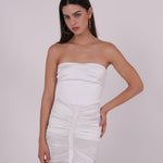 Pleated White Silk Dress - Endless - UAE Rental and Resale for Women's Fashion