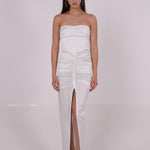 Pleated White Silk Dress - Endless - UAE Rental and Resale for Women's Fashion
