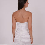 Pleated White Silk Dress - Endless - UAE Rental and Resale for Women's Fashion