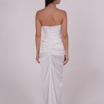 Pleated White Silk Dress - Endless - UAE Rental and Resale for Women's Fashion