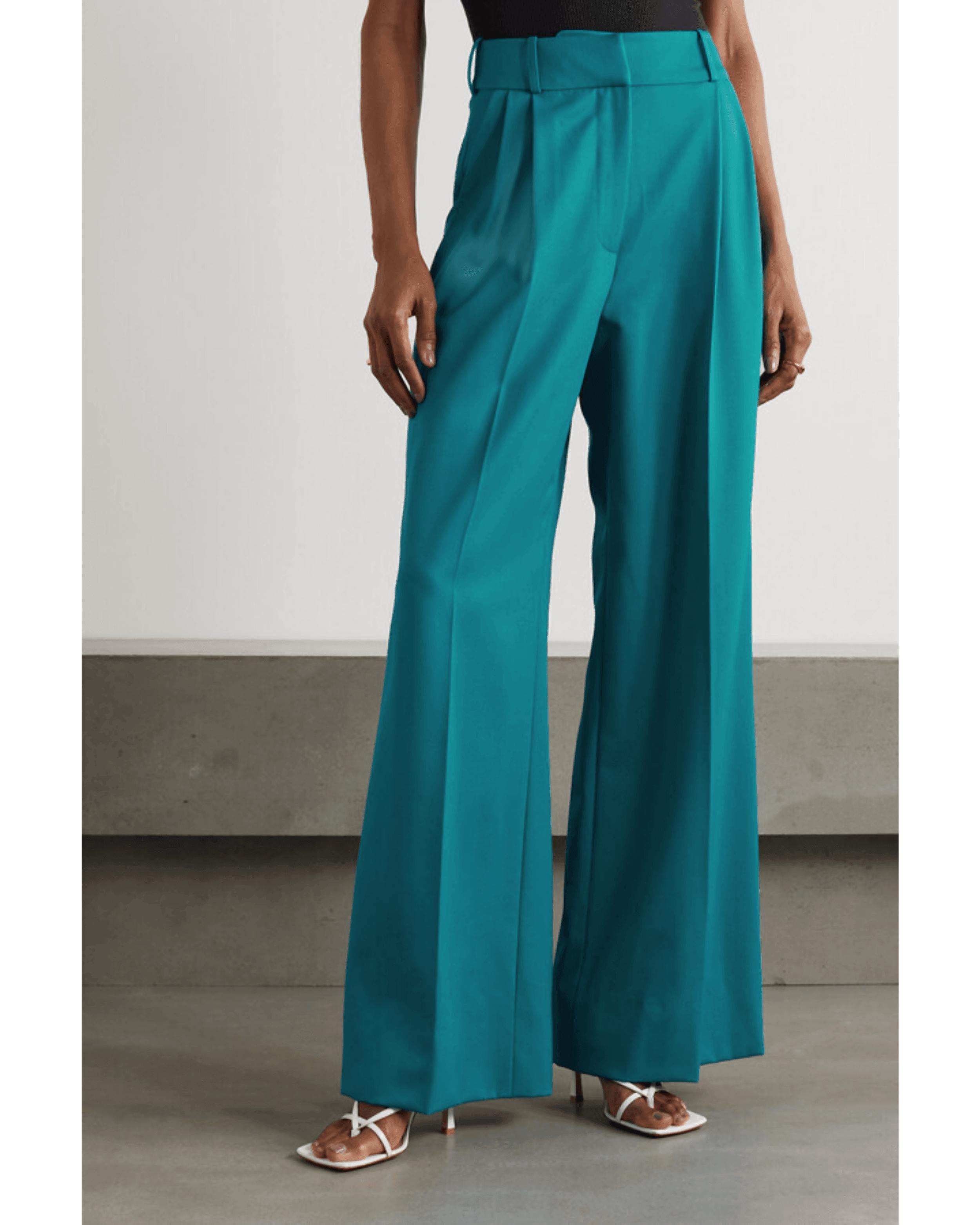 Pleated Wool-gabardine Wide-leg Pants - Endless - UAE Rental and Resale for Women's Fashion