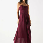 Plum Summer Midi Dress - Endless - UAE Rental and Resale for Women's Fashion