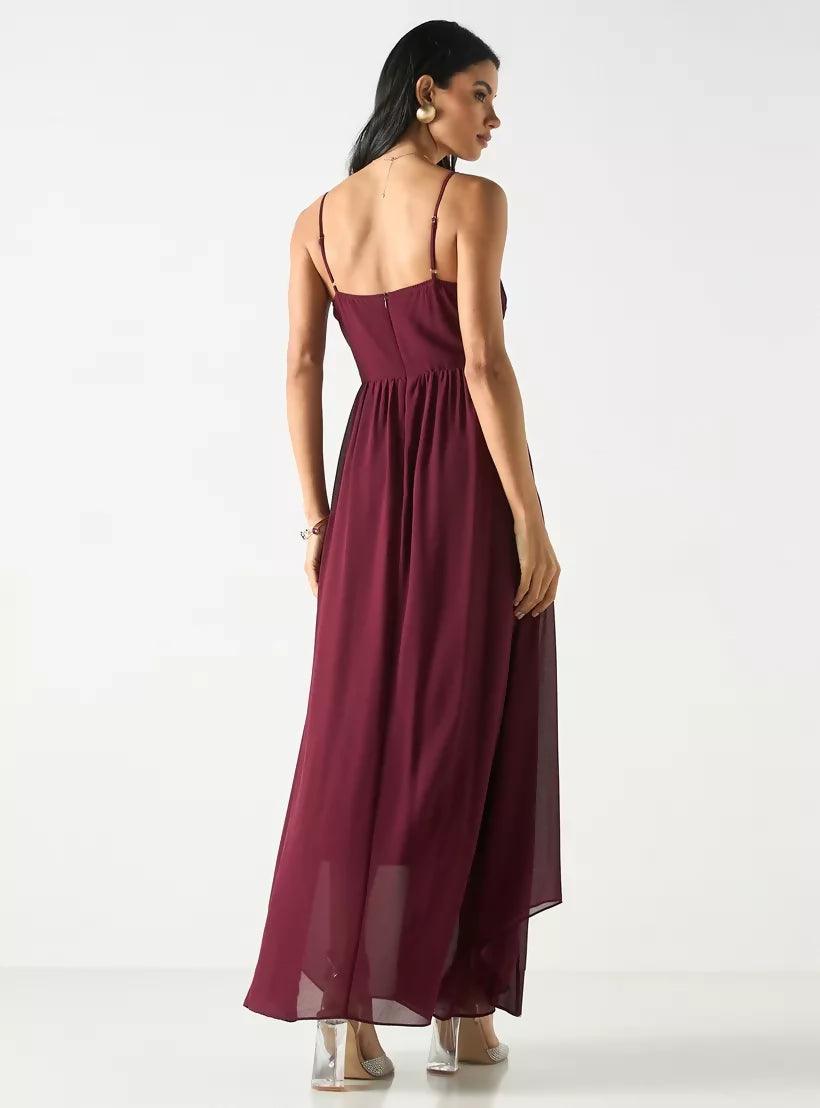 Plum Summer Midi Dress - Endless - UAE Rental and Resale for Women's Fashion