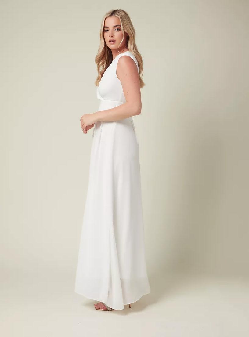 Plunging Neck Wrap Maxi Dress - Endless - UAE Rental and Resale for Women's Fashion