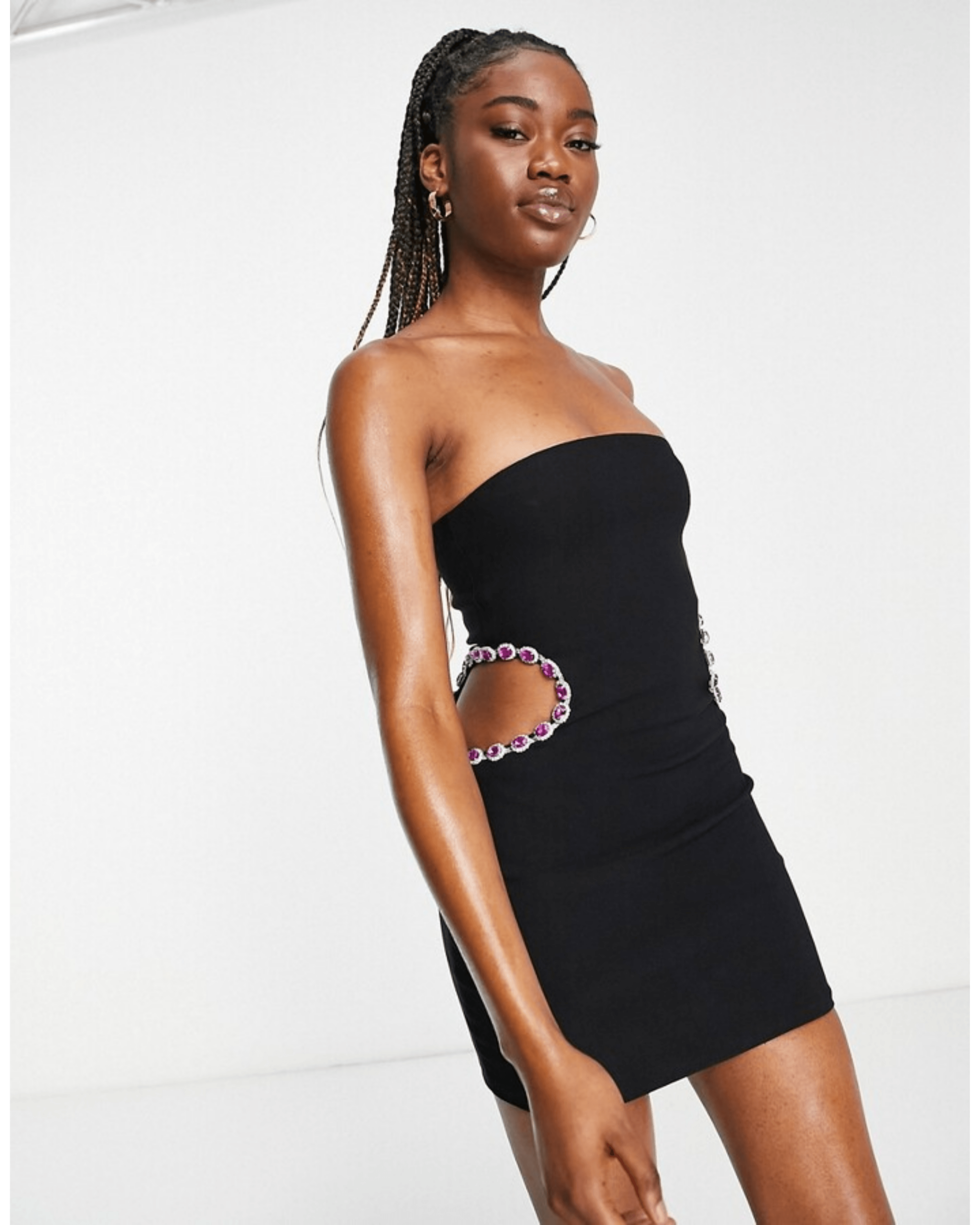 Premium Embellished Bandeau Mini Dress - Endless - UAE Rental and Resale for Women's Fashion