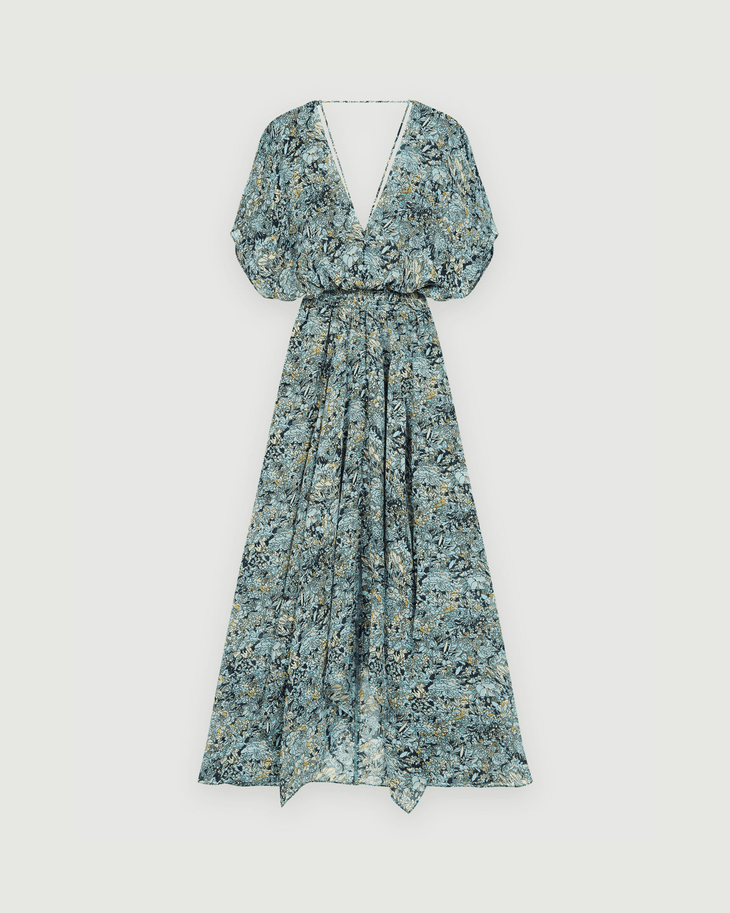 Printed Chiffon Scarf Midi Dress - Endless - UAE Rental and Resale for Women's Fashion