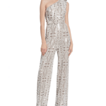 Printed Sequin Asymmetrical Jumpsuit - Endless - UAE Rental and Resale for Women's Fashion